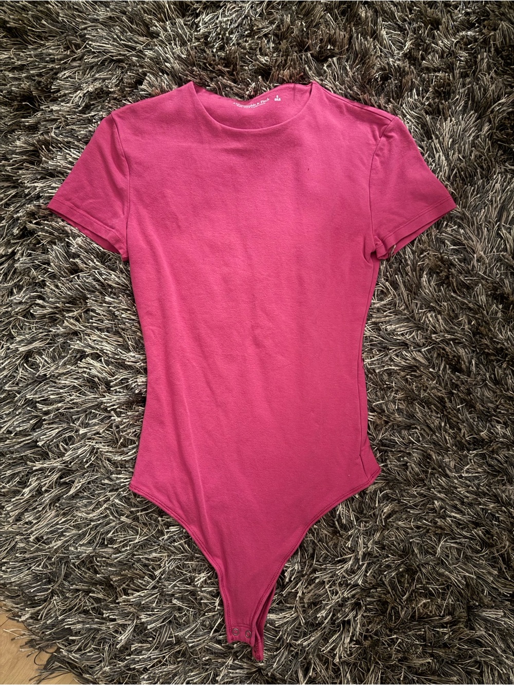 Abercrombie Women’s Pink Short-Sleeve Bodysuit